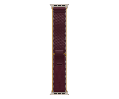 Pasek i akcesoria do zegarków Apple 49mm Burgundy Trail Loop - M/L - Natural Titanium Finish